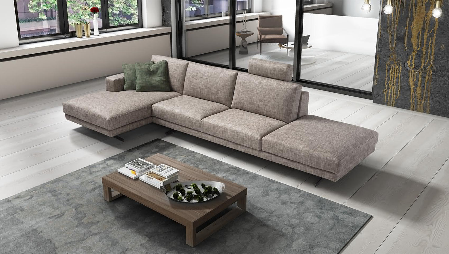 CARDIFF Canapé modulaire d'angle configuration personnalisable  3