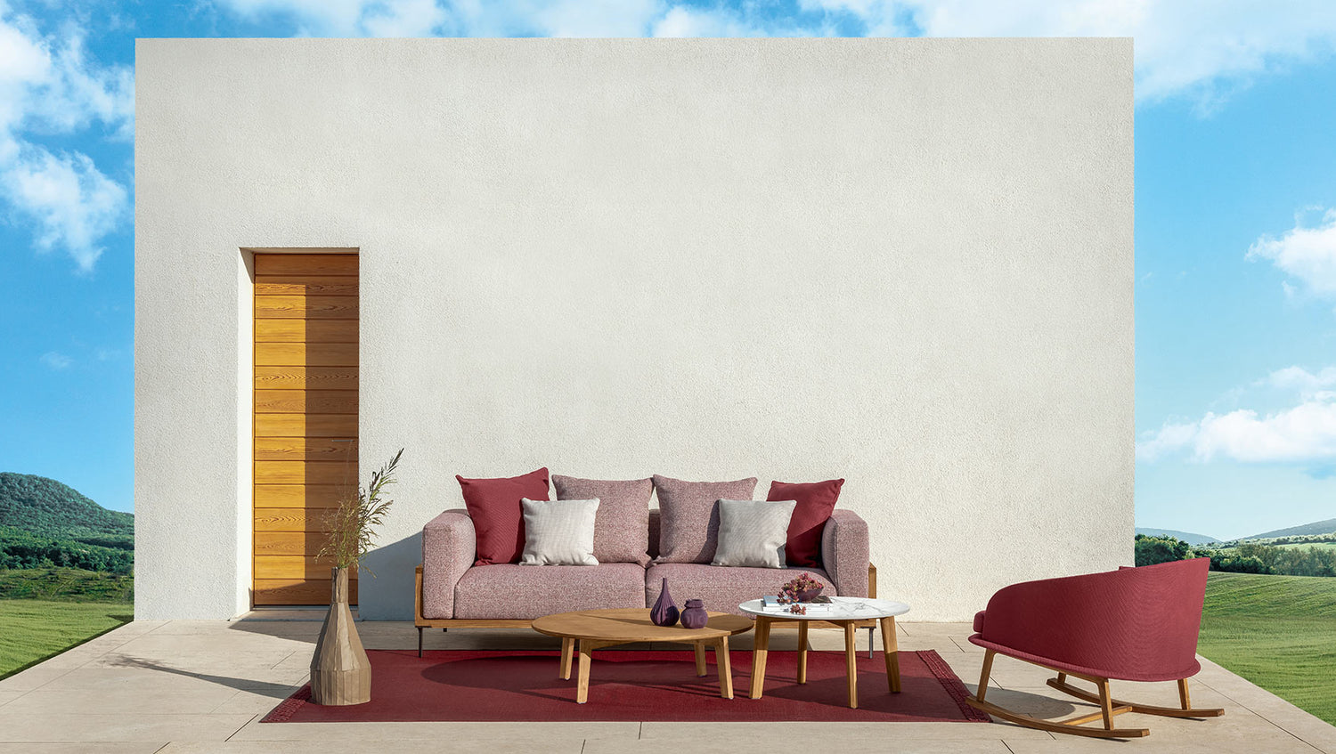 Cleo Soft Wood 3 sitzer gartensofa