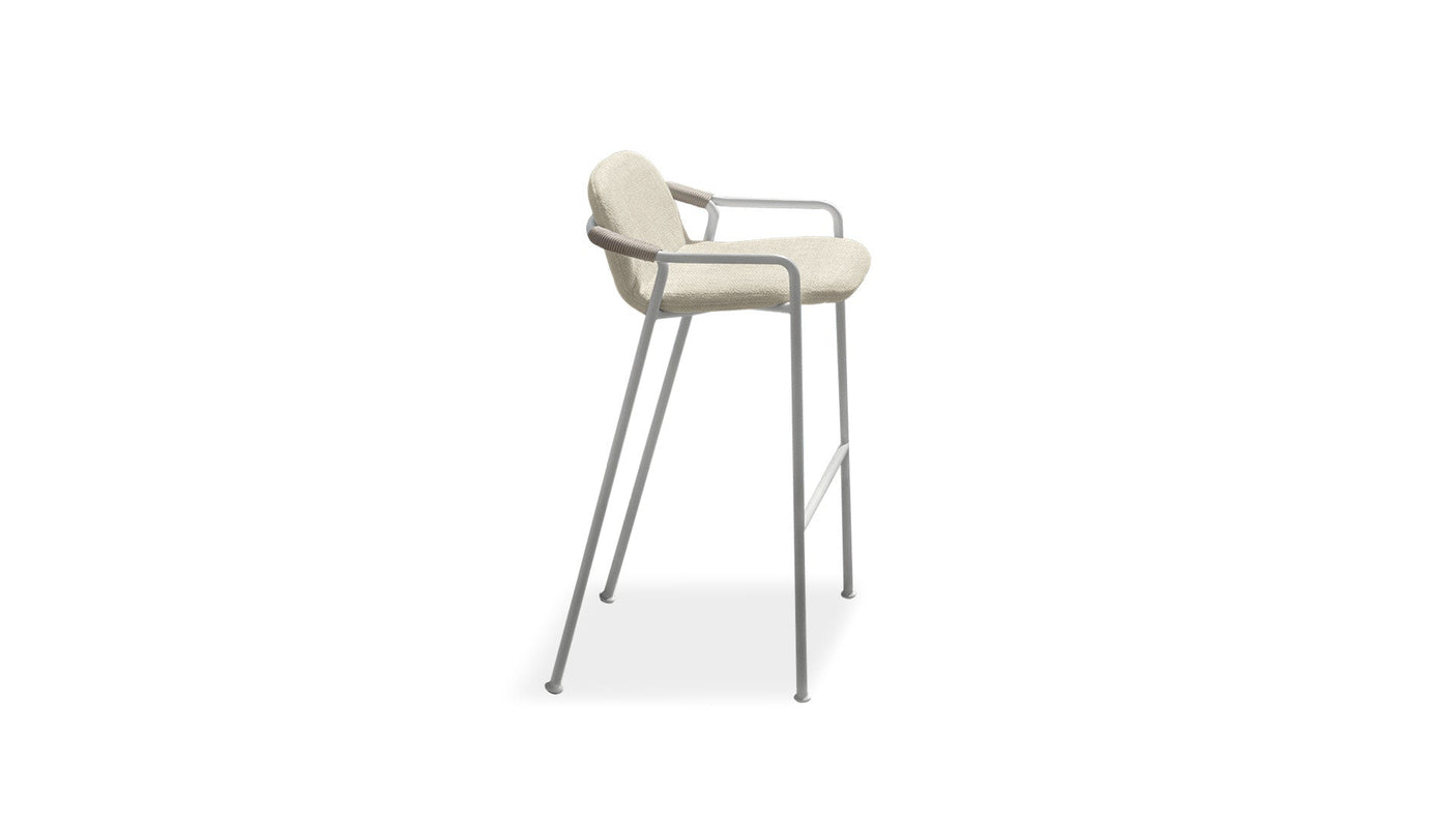 Coral outdoor bar stool