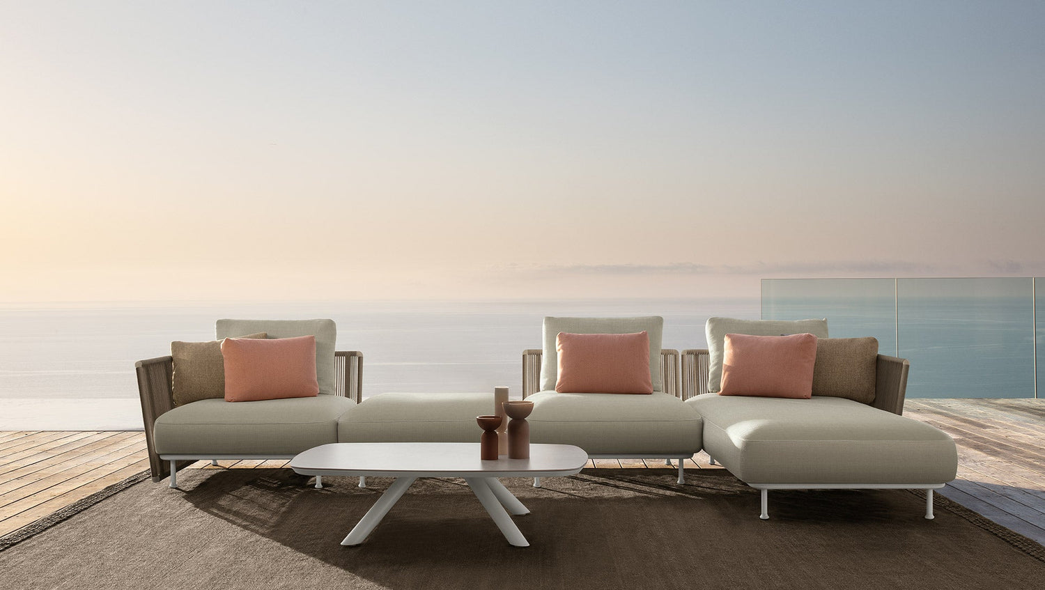 Coral outdoor coffee table
