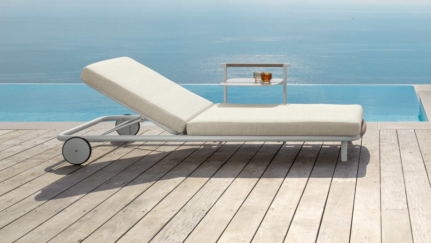 Coral outdoor side table