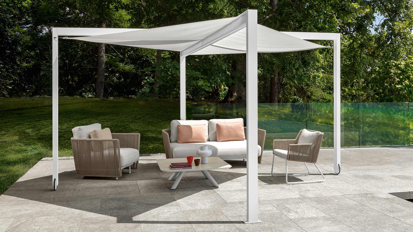 Coral outdoor living armchair