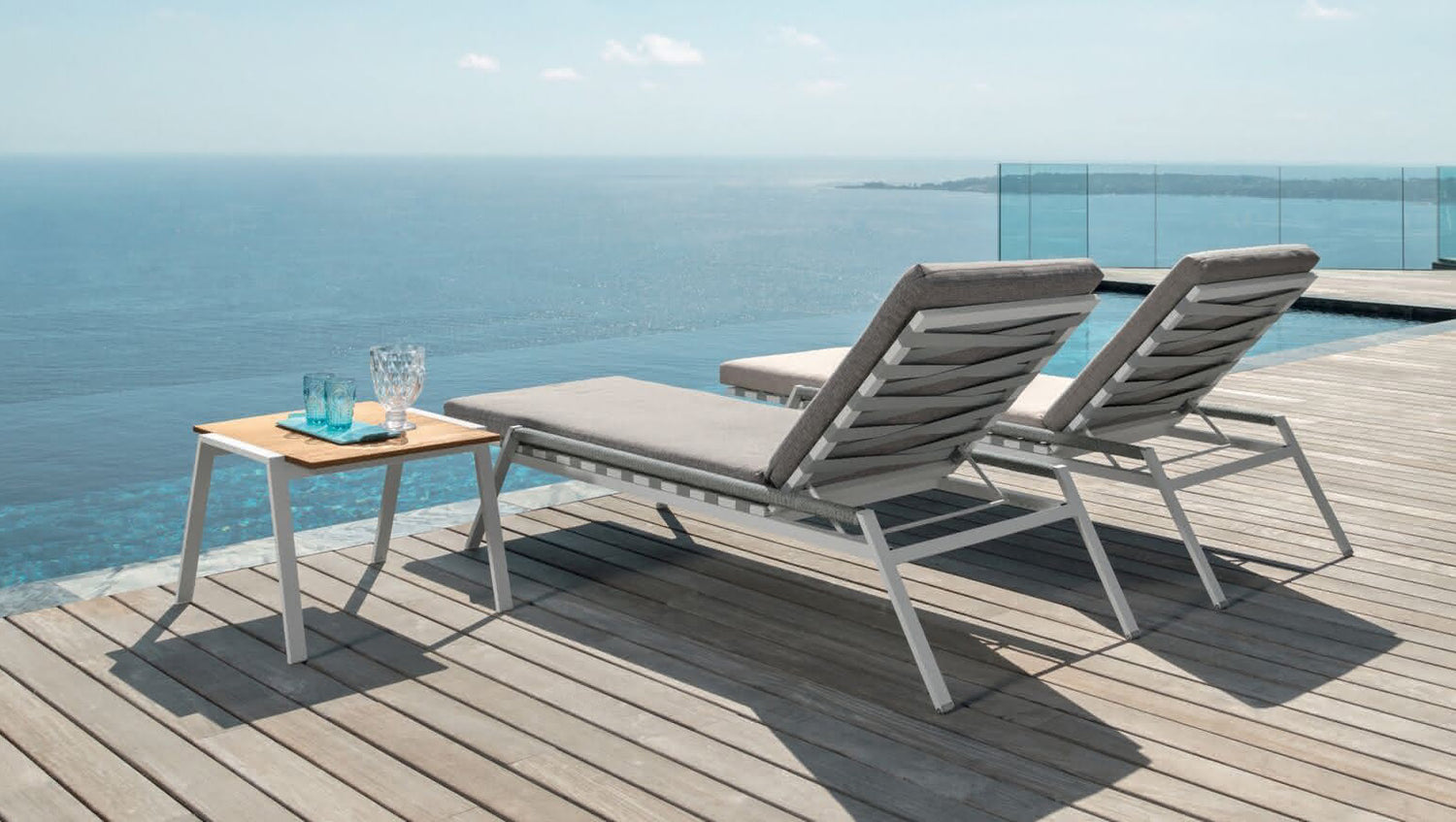 COTTAGE Collection-Sunbed with aluminum frame outdoor 8