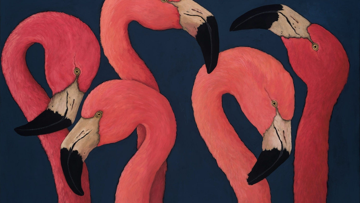 FIVE FLAMINGOS