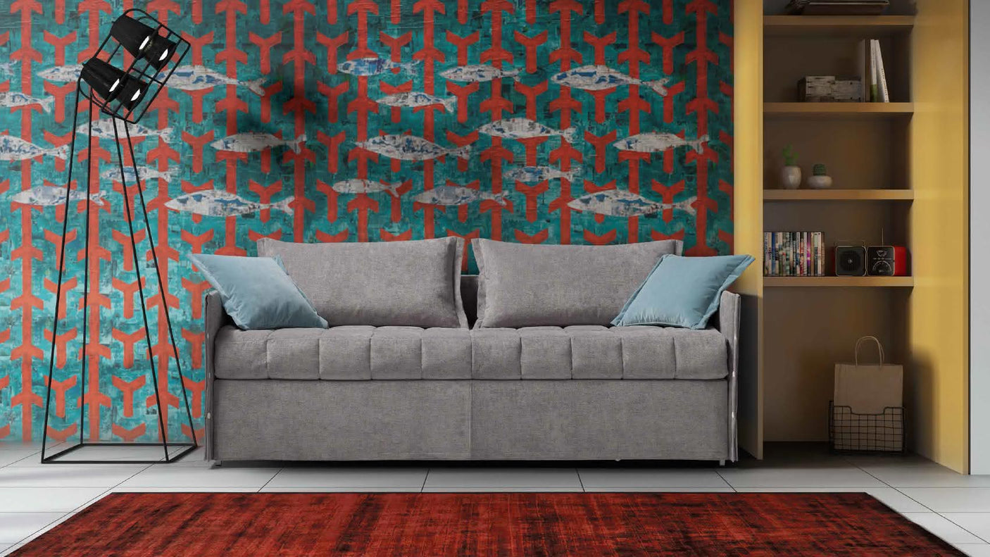 DENNY Sofa Bed 2 seater with metal base and single bed 2