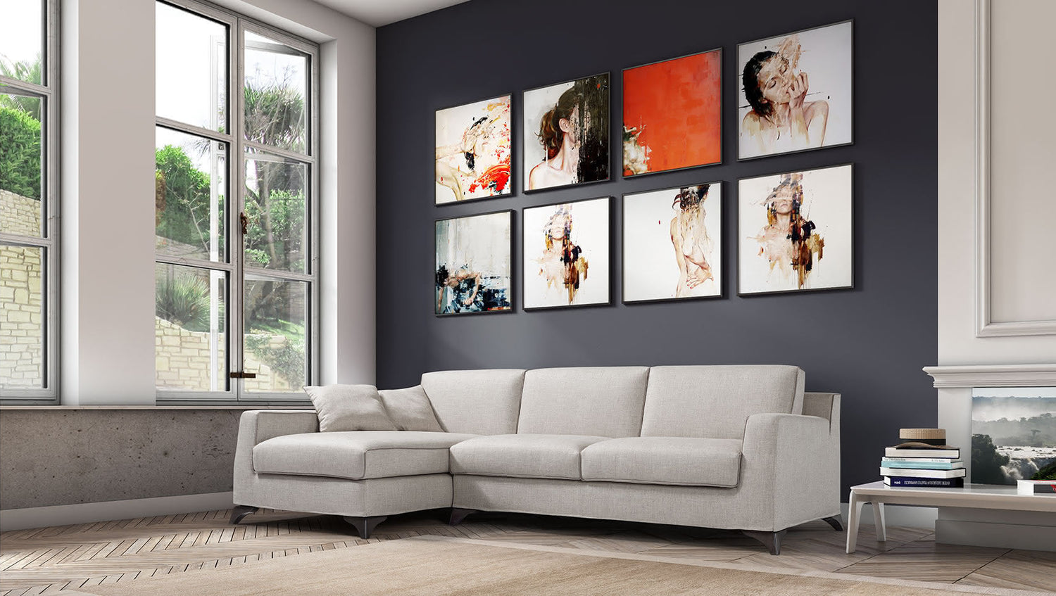 KRIS Modular corner sofa customizable setup 3