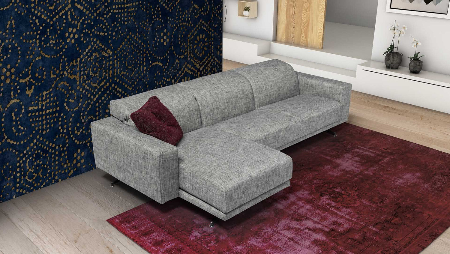 LIFE Modular corner sofa 4 seater customizable setup 6
