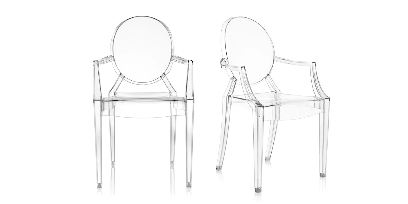 SET 2 Louis Ghost Small Armchair by Kartell