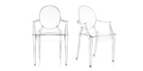 SET 2 Louis Ghost Small Armchair by Kartell