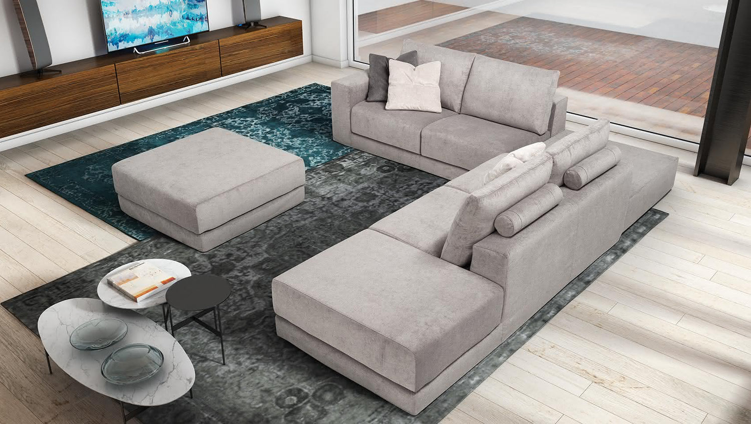 MONET Modular corner sofa 4 seater customizable configuration 3