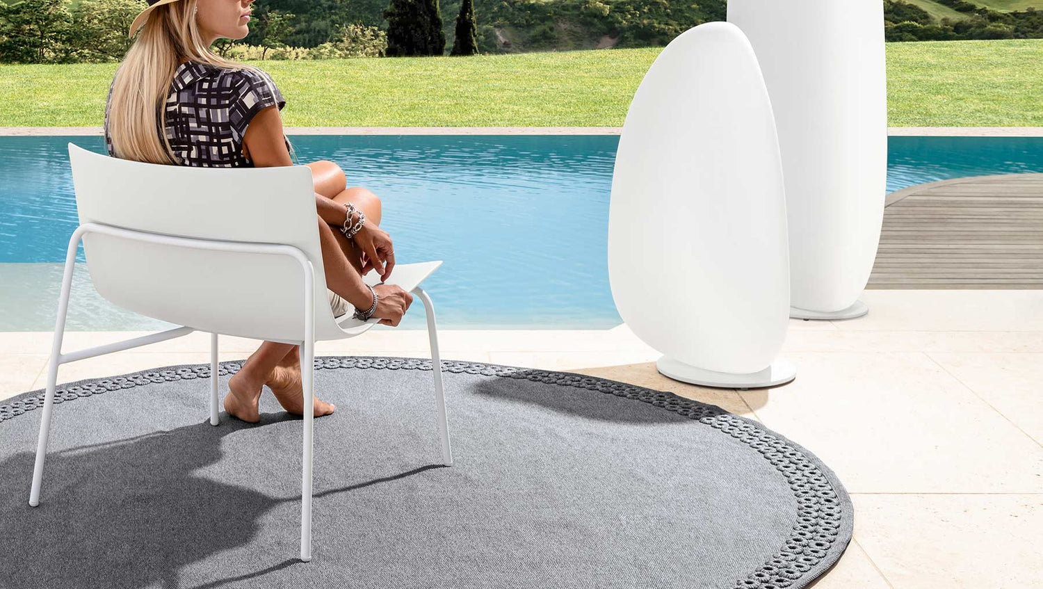 Quadro outdoor round carpet