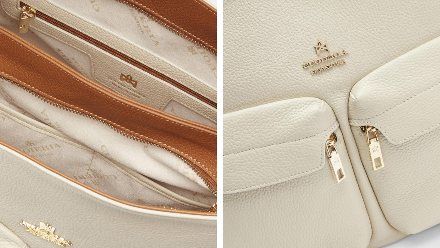 VELVET Large shoulder bag with three external pockets