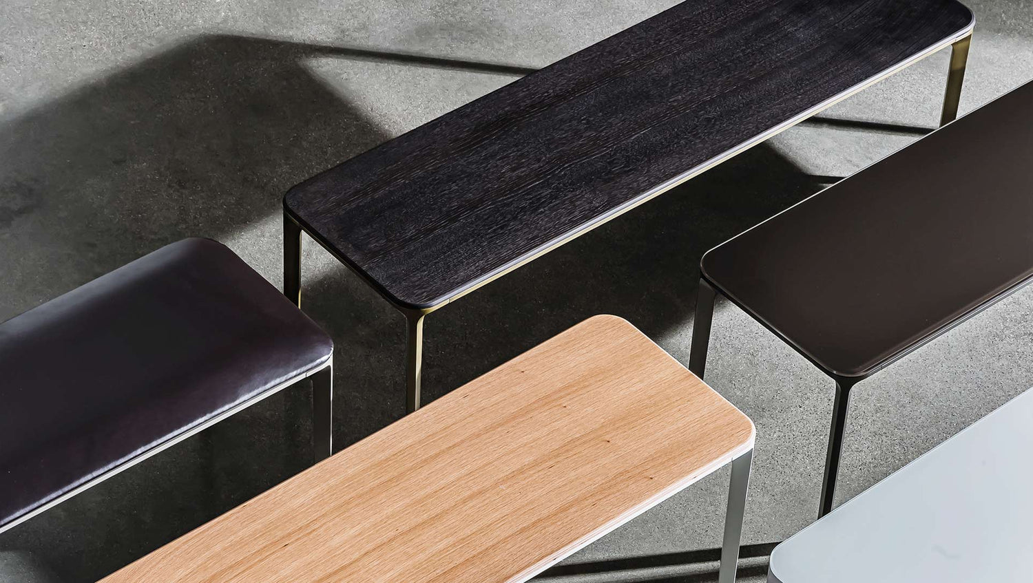 Slim coffee table rectangular H. 37